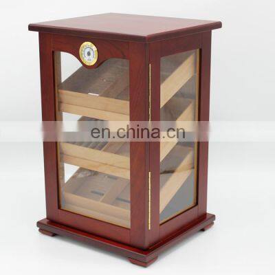 Hot Selling Spanish Cedar Wooden hygrometer Cigar Humidor Display Cigar Cabinet With Drawer