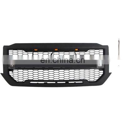 4x4 other exterior accessories abs black 2018  parts grill with offroad lights fit for chevrolet silverado 2016 2017 2018