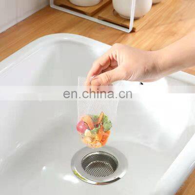 China Anti-blocking Sink Drain Hole Trash Strainer Net Storage Bags Mesh Disposable Sewer Garbage Filter Water Bag for Kitchen photo-4