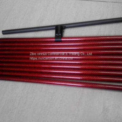 25mm red carbon fibre tube colorful carbon fibre tubing