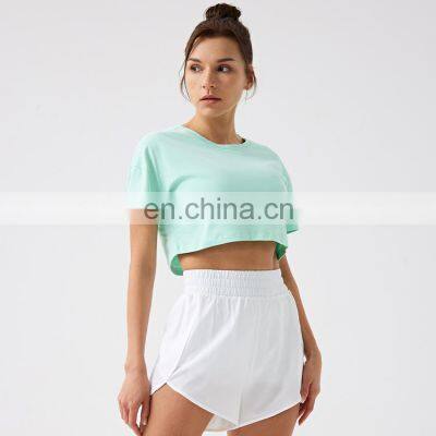 Short Gym Set Women Workout Sets for Women With Crop Jumper Running Shorts Gym Wear Women Sets 2023 photo-4