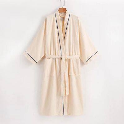 Export European Size Hotel Style Waffle Bathrobe ,Diamond Robe, SPA Bathrobe/OEM(KW1146) photo-2