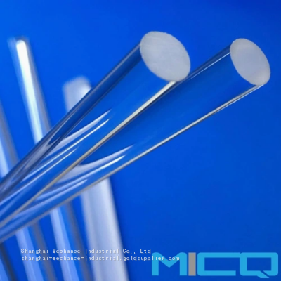 High Purity Fused Silica Optical Thin Quartz Glass Rod with High Light Transmittance polished frosted