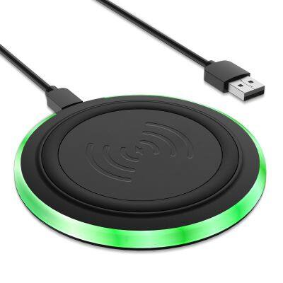 High quality Round Shape 15w Portable Phone Wireless Charger Pad For iPhone Earphone