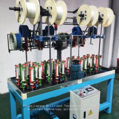 16 strands 4 head high speed braiding machine for shoes laces and rope with take up