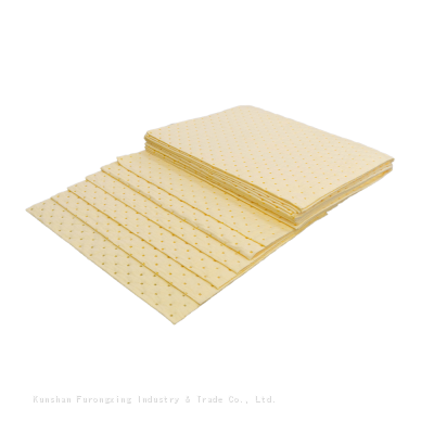 Chemical Absorbent Pads Mates For Spill Control Meltblown Medium-Weight Sonic Bonded Yellow photo-2