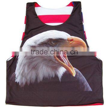 Breathable sublimated reversible lacrosse pinnies for sale