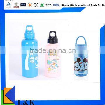 cute cartoon plastic water bottle for kids/promotional product custom sports bottle