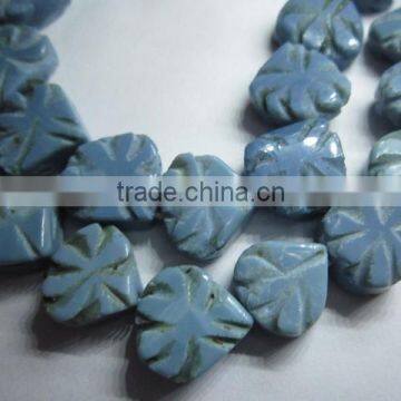 original opal carved heart shape beads