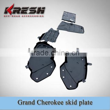 Black steel material Grand Cherokee skid plates, Grand cherokee protecting plates for WK