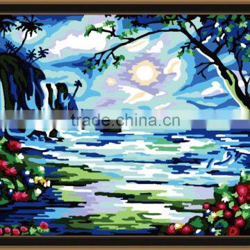 DIY oil painting by numbers canvas painting happy house for living room 5035