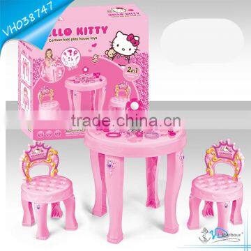 Plastic Pink Make up Chair Set for Girl