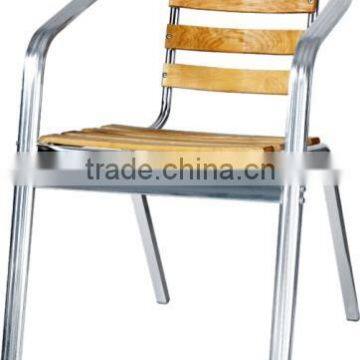 aluminum wooden outdoor chairs