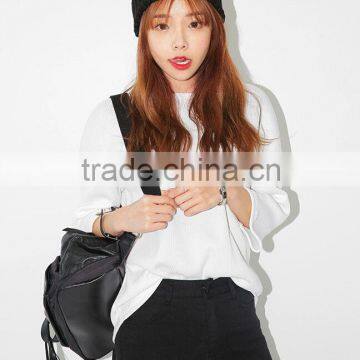 Fashion Popular Applique Embroidery Rolled Brim Beanie Fashion Ladies Hat