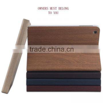 New Fashion Wood Grain Series Smart PU Leather Cover Case Skin Stand For ipad mini