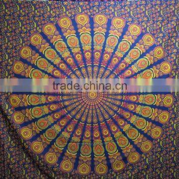 Beautiful Peacock Mandala Hot Selling Tapestries Wall Decor Boho Yoga Mat photo-2