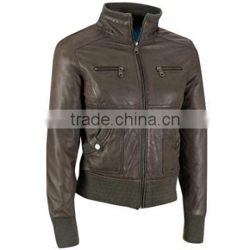 China Wholesale Fashion PU Leather Jackets Ladies Leather Jacket Women Hot Selling