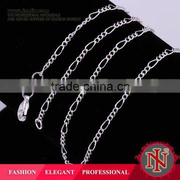 Hot sale irregular size chain silver fine necklace LKNSPCC013