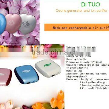 Mini necklace Ozone Generator Air Purifier