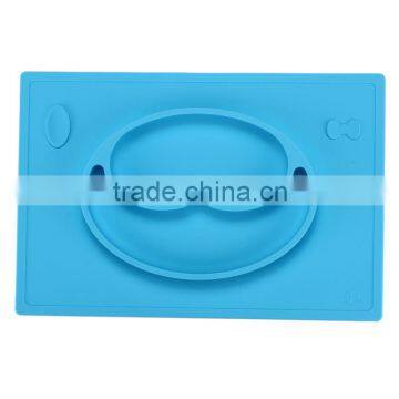 Happy design 2016 FDA children silicone divided food grade silicone plate