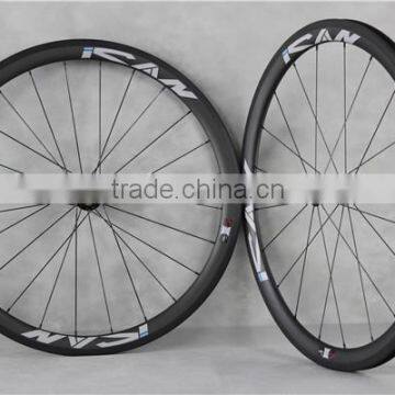 Powerway R13 Sapim Spokes Carbon Fiber Clincher Wheelset W40C