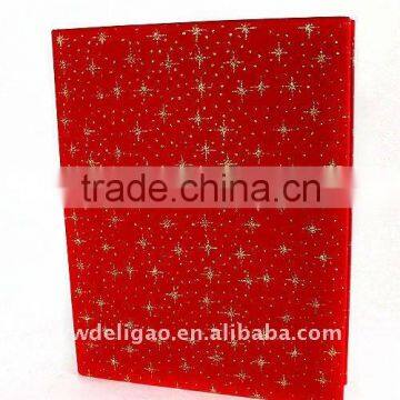 Art Paper Wrapping Ring Binder Desktop File Folder for Office Stationery Cardboard A4 or FC Size