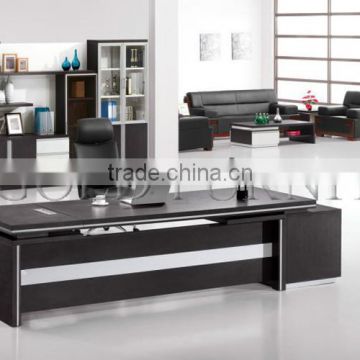 black l shaped office desk wholesale boss executive office desk (SZ-OD109)