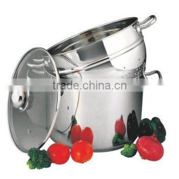 3pcs stainless steel spaghetti steamer set with induction bottom