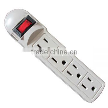 4way USA power strip surge protector socket