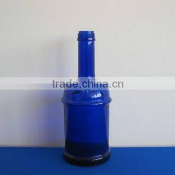 WHOLESALE UNIQUE SHAPED GLASS OLIVE OIL BOTTLE COBAT BLUE