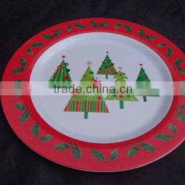 Chritmas melamine holiday dinner plates12 inch