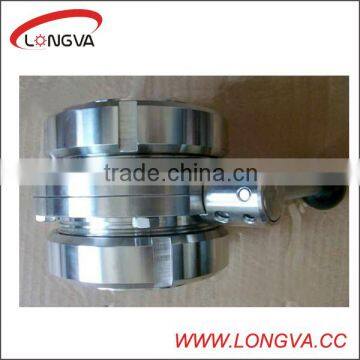 sanitary stainless steel union type butterfly valve