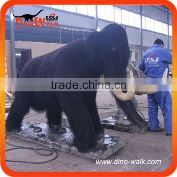 Amusement park artificial animatronic emulation realistic robotic animals mammoth