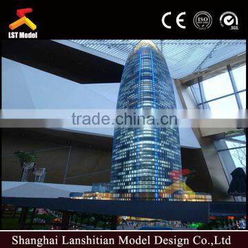 luxury architectural building scale model with LED lighting for office