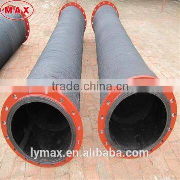 China manufacture of flexible rubber slurry hose with flanges