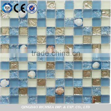 Indoor wall decorative broken crystal glass mosaic tile