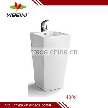 ceramic bathroom pedestal basin,hand wash basin, white color basin for hotel