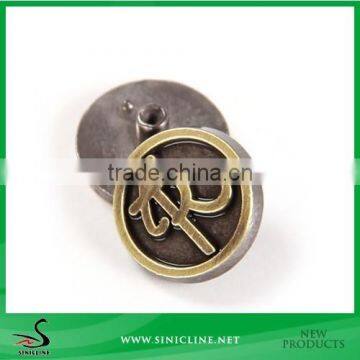 Sinicline Custom Round Metal Tag with Embossed Logo