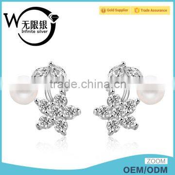 Infinite High Quality China Top Selling Stud Pretty Shape 925 Silver Earring
