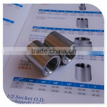 Stainless Steel Threaded Pipe Fittings/ Socket Plain Male DIN2986