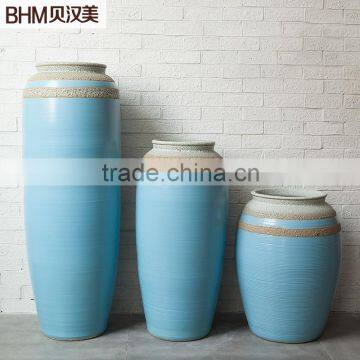 Home decor blue large chinese ceramic floor vases for hotel decor