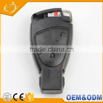 Universal 3BT With Battery Hold ABS Plastic Removable Flip Car Key Case Shell For Benz