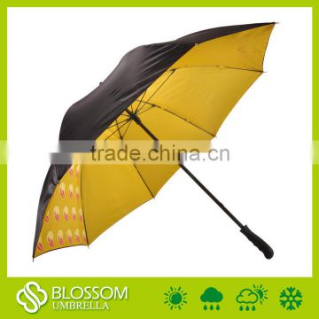 Double Layer, Fiberglass Frame, Automatic Windproof Golf Umbrella