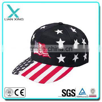 America Flag Style Embroidery and Printed Baseball Cap