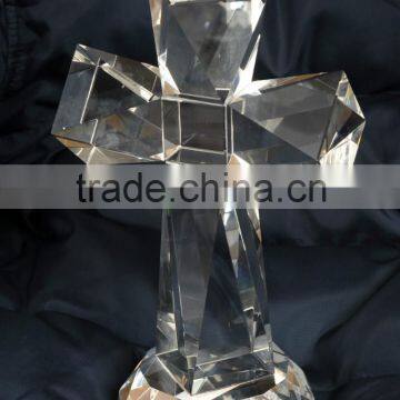 hanging K9 Crystal engraved Cross