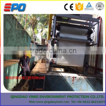 Sludge dewatering device/belt type filter press