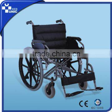 Extra widen&lengthen seat with padded Bariatric manual wheel chair