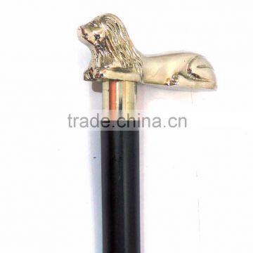 Decorative lion handle walking stick/Antique designer walking stick wk1132