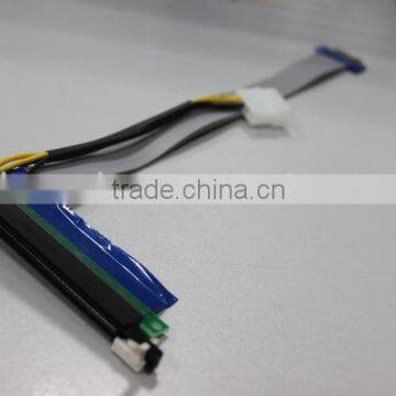 2014 High quality pci-e riser molex Powered Riser Adapter Card