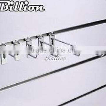 Supermarket metal chrome display hook for slating slat wall peg hook